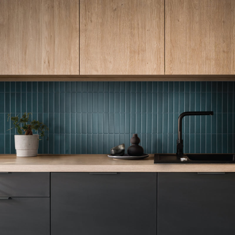 MOROCCO Blue peel and stick backsplash tile smart tiles for kitchen, bathroom, vr and fireplace