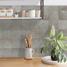 Kitchen peel and stick backsplash tile Zellige blue-gray Smart Tiles