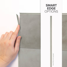 Smart Edge peel and stick backsplash tile Zellige blue-gray Smart Tiles