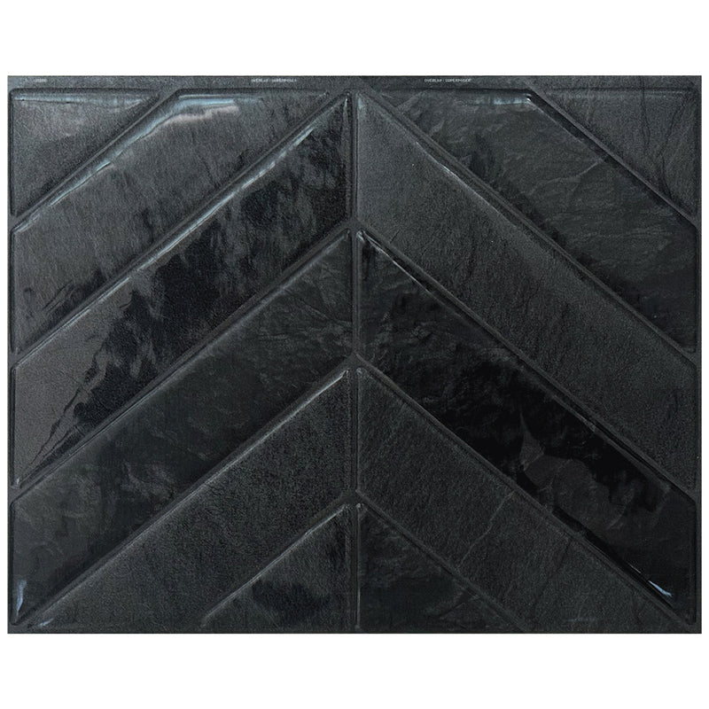 Chevron herringbone black peel and stick backsplash tile smart tiles for kitchen, bathroom, vr and fireplace