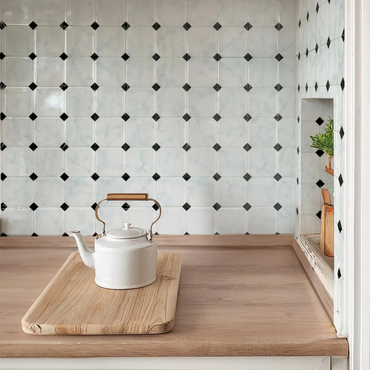 Carrelage miroir mur arrière de cuisine - France Carrelage miroir mur arrière de cuisine - France
