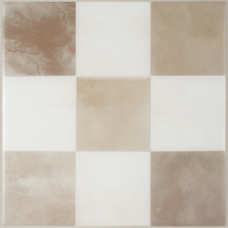 Damier white and beige peel and stick backsplash tile smart tiles for kitchen, bathroom, vr and fireplace