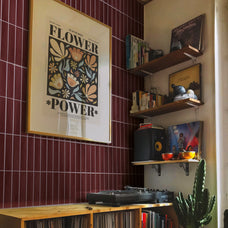 Living room peel and stick backsplash tiles MOROCCO Red Smart Tiles