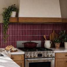 Kitchen peel and stick backsplash tiles MOROCCO Red Smart Tiles