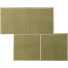 Square green peel and stick backsplash tile smart tiles for kitchen, bathroom, vr and fireplace