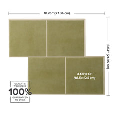 Green peel-and-stick backsplash tile Smart Tiles dimensions