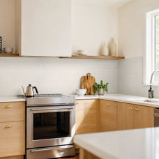 White peel-and-stick backsplash tile Smart Tiles in a kitchen