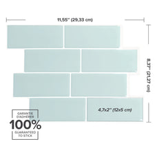 kitchen, bathroom peel and stick backsplash tiles METRO Grey, Green Smart Tiles