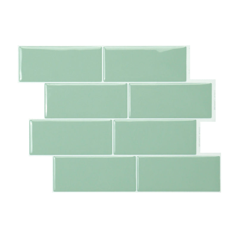 METRO Green peel and stick backsplash tile smart tiles for kitchen, bathroom, vr and fireplace