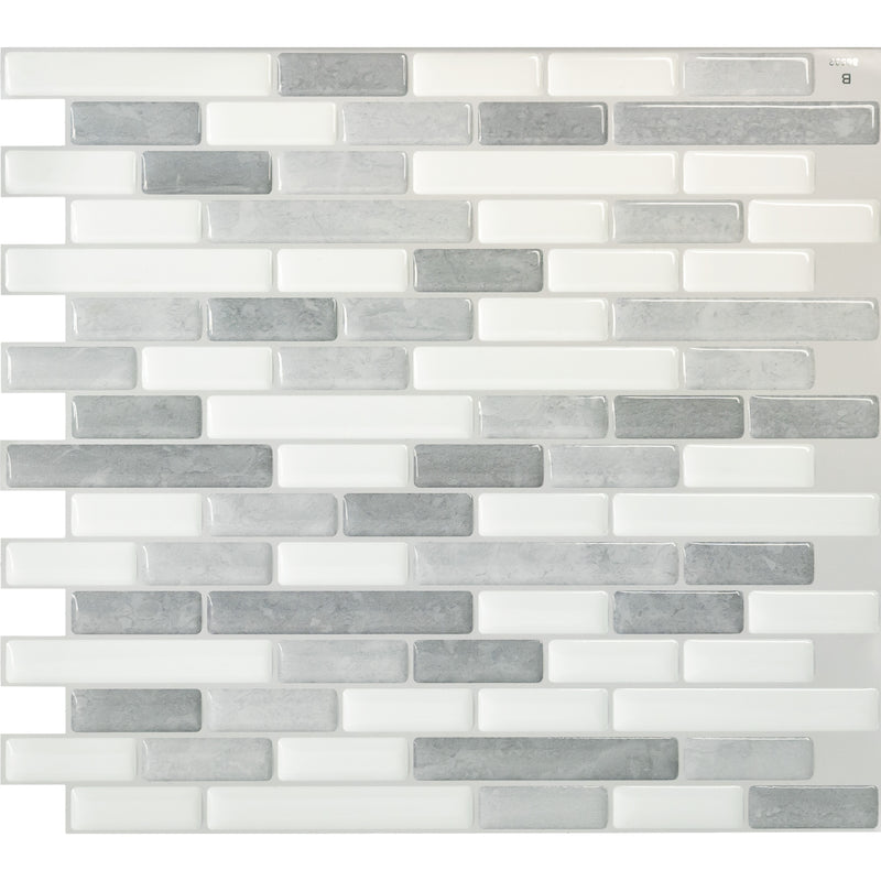 MURETTO Grey, White peel and stick backsplash tile smart tiles for kitchen, bathroom, vr and fireplace