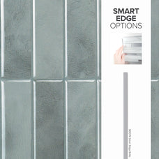 Smart Edge peel and stick backsplash tiles MOROCCO Grey Smart Tiles